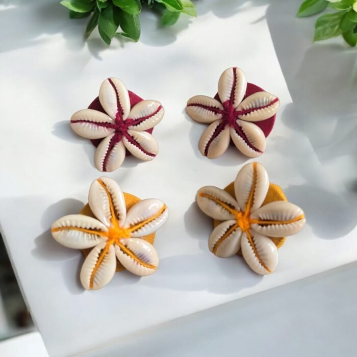 Cowrie Shell Flower Earrings