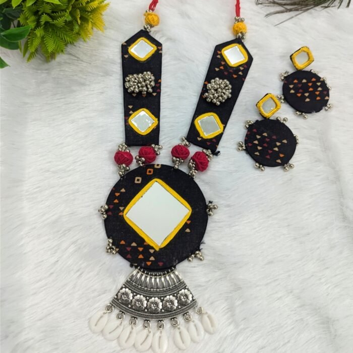 Fabric Long Necklace Set