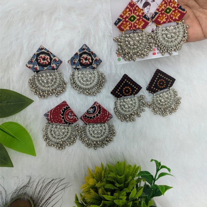 Fabric Navratri Trendy Earrings
