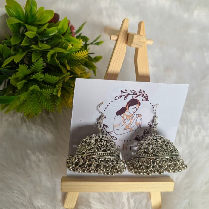 Oxidized Traditional Jhumka Earrings